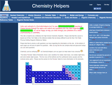 Tablet Screenshot of chemistryhelpers.com
